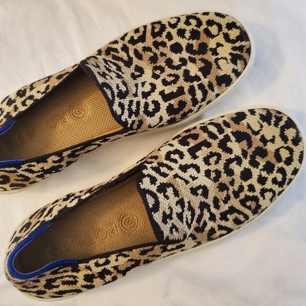 Rothy's Leopard Print Slip-Ons